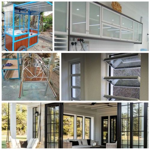 Pintu Aluminium Kaca Karangtengah