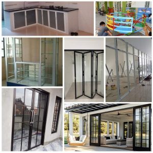 Aluminium Pintu Kaca Bulu