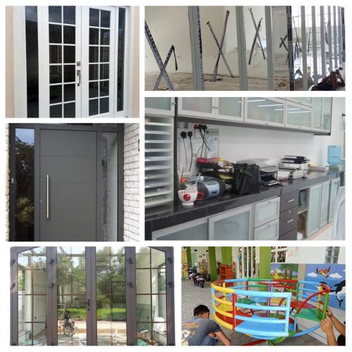 Aluminium Kaca Custom Kembang